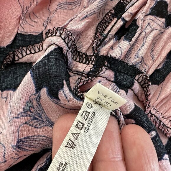 Intimately Free People Maxi Dress Black Combo XS Heatwave Printed Floral - Picture 12 of 14